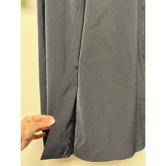 ANNE KLEIN Classic Black Belted Trench Coat, Sz S - Picture 10 of 14